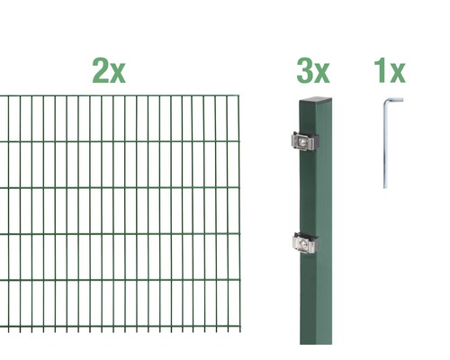 Kit de panneaux rigides double fil ALBERTS 6/5/6 400 x 120 cm vert
