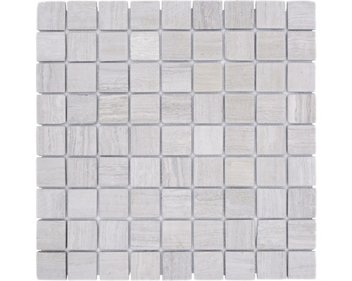 Natursteinmosaik MOS 32/2012 30,5x30,5 cm beige/grau Quadratische Mosaikfliese aus Naturstein