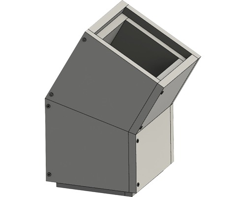 Courbe 30° Furado F avec dimensions intérieures 24x24cm Dimensions extérieures 34x34cm Courbe 30° Furado F avec dimensions intérieures 24x24cm Dimensions extérieures 34x34cm