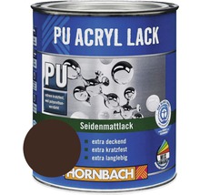 Laque couleur PU HORNBACH laque acrylique mate satinée RAL 8017 marron chocolat 750 ml-thumb-0