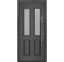 Haustür mit zwei Glaseinsätzen und Griff