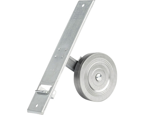Enrouleur à encastrer maxi Schellenberg distance entre les trous 215 mm galvanisé Galet de roulement pour portail coulissant avec support en métal
