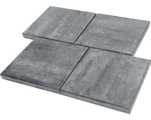 Dalle de terrasse en béton iStone Pure quartzite 40 cm x 40 cm x 4 cm Quatre dalles carrées en béton pour l'extérieur