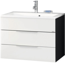 Waschtischunterschrank FACKELMANN Style 80 cm weiß anthrazit montiert 80953