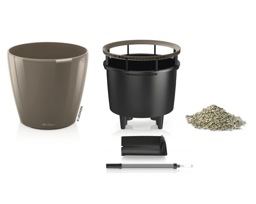 Lechuza Classico 21 pot de terre avec système d''irrigation et accessoires