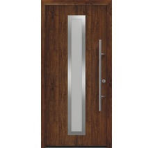 Porte d''entrée avec insert en verre et poignée barre