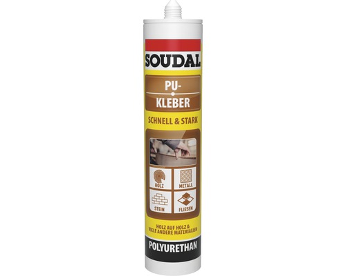 Colle de construction Soudal PU beige 425 g