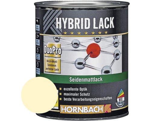 Laque couleur hybride HORNBACH laque pour meuble mat satiné RAL 1015 ivoire clair 750 ml