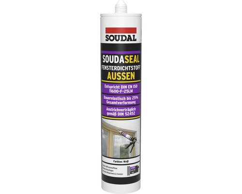 Joint pour fenêtres Soudal Soudaseal extérieur blanc 290 ml