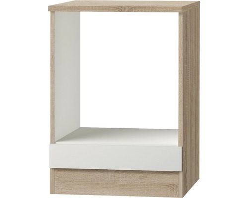 Meuble pour plaque de cuisson Optifit Vigo156 60 x 58,4 x 87 cm façade  blanc brillant corps blanc - HORNBACH Luxembourg