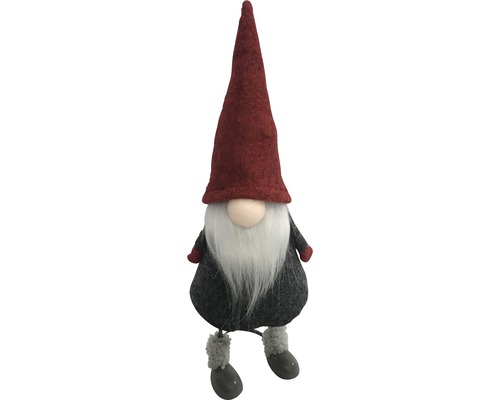 Figurine décorative Lafiora gnome h 27 cm rouge