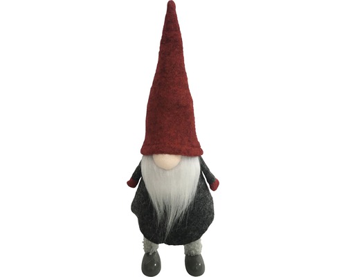 Figurine décorative Lafiora gnome debout h 40 cm rouge