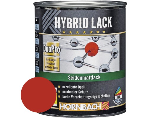 Laque couleur hybride HORNBACH laque pour meuble mate satinée RAL 3000 rouge feu 375 ml