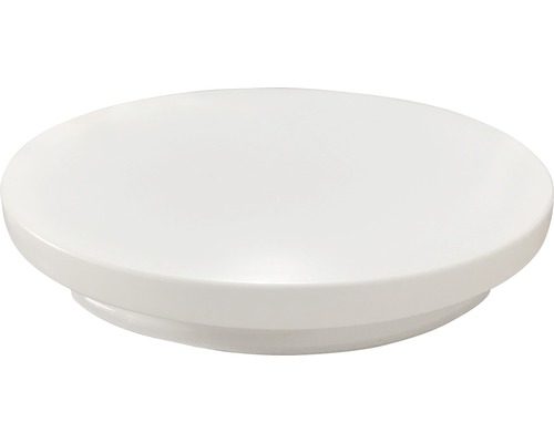 Cache pour Madeira Aquilo blanc laiteux Étagère de douche ronde et plate pour montage mural