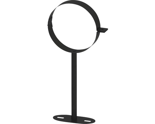 Jeremias Iso-Line Wandhalter bis 250mm für Ø150 (180)mm Isoliertes Rohr schwarz Rohrschelle mit Ständer für die Installation von Rohren.