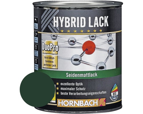 Laque couleur hybride HORNBACH laque pour meuble mate satinée RAL 6005 vert mousse 750 ml