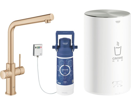 GROHE Küchenarmatur mit Filterfunktion und Kochend heißes Wasser GROHE RED warm sunset gebürstet 30327DL1