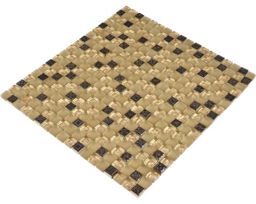 Tapis de carreaux de mosaïque avec carreaux de verre carrés et à motifs