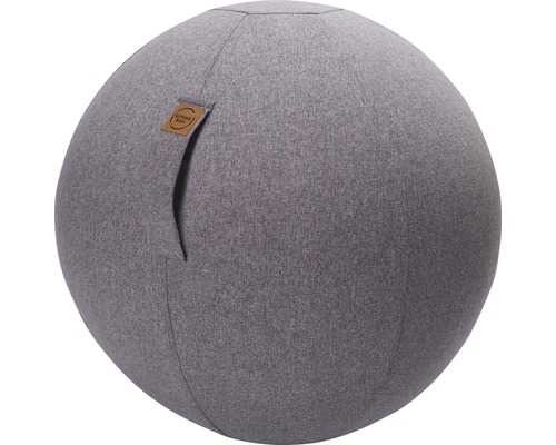 Ballon-siège ballon de gymnastique Sitting Ball à gonfler avec une pompe Felt gris Ø 65 cm