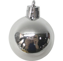 Boule de Noël argentée avec suspension