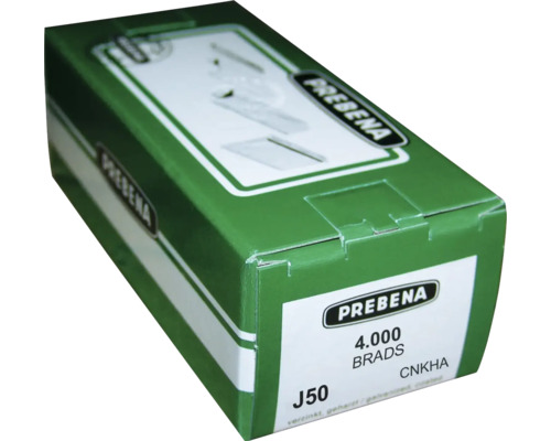 Clous à tête plate Prebena type J50CNKHA 4000 pcs PREBENA Pointes pour cloueur J50, 4000 pièces dans la boîte