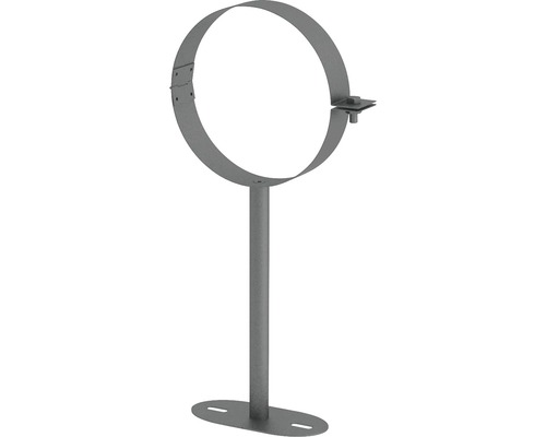 Jeremias Iso-Line Wandhalter bis 250mm für Ø150 (180)mm Isoliertes Rohr grau Rohrschelle mit Ständer zur Rohrbefestigung