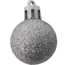 Boule de Noël argentée avec paillettes