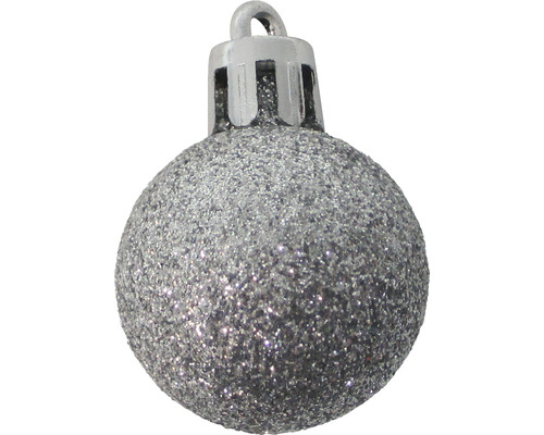 Boule de Noël argentée avec paillettes