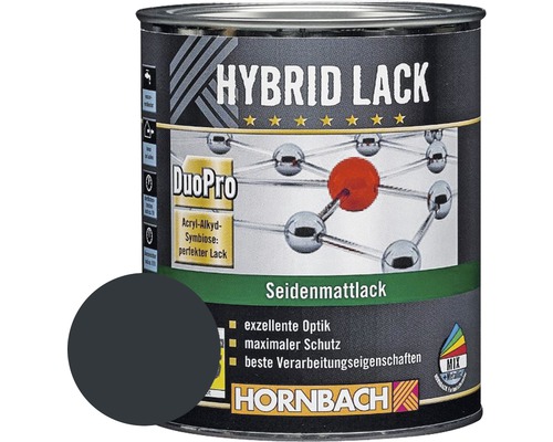 HORNBACH Buntlack Hybridlack Möbellack seidenmatt RAL 7016 anthrazit grau 375 ml