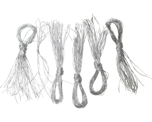 Paquet de fil argenté avec boucles