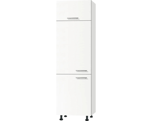 Meuble pour réfrigérateur encastrable 88 Optifit Bengt932 60 x 58,4 x 211,8 cm façade blanc mat corps blanc