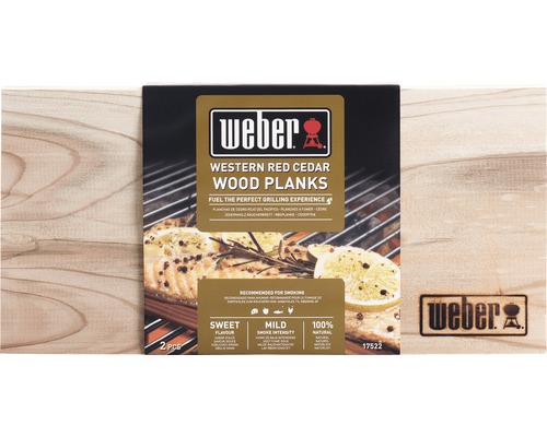 Planches à griller en bois de cèdre rouge de l''Ouest Weber