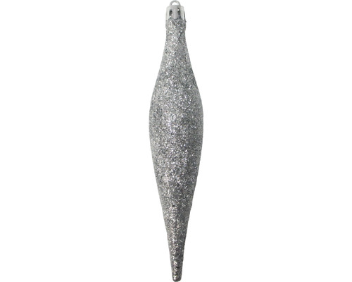 Décoration de sapin de Noël en forme de glaçon avec paillettes