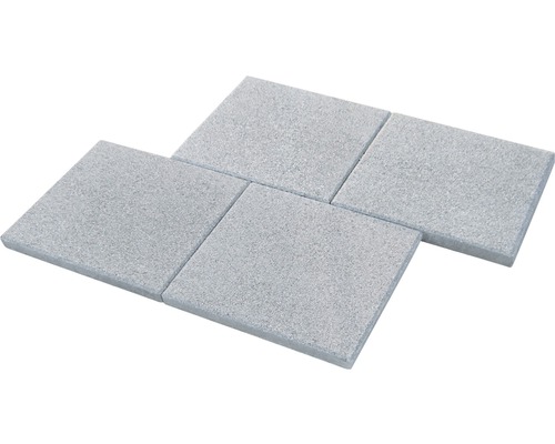 Dalle de terrasse en béton Cassana quartz-gris 40 cm x 40 cm x 4 cm Dalles de trottoir carrées en pierre grise