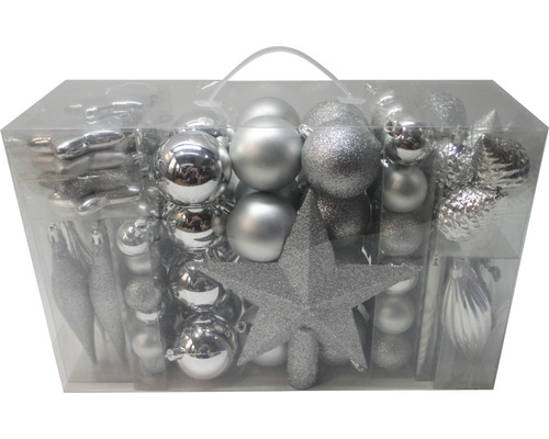 Emballage de décorations de Noël de différentes formes et finitions