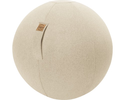Ballon-siège ballon de gymnastique Sitting Ball à gonfler avec une pompe Felt beige Ø 65 cm