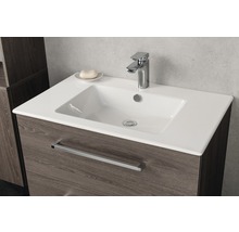 Waschtischunterschrank mit Keramikwaschbecken und Armatur