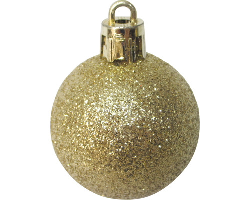 Boule de Noël dorée avec paillettes