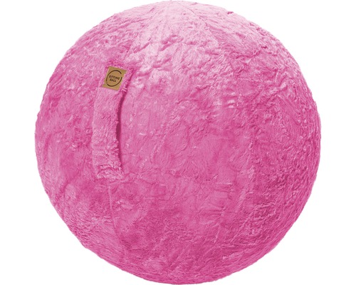 Ballon-siège ballon de gymnastique Sitting Ball à gonfler avec une pompe Fluffy rose vif Ø 65 cm