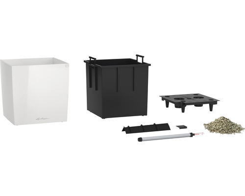 Komplettes Pflanzgefäß-Set mit Pflanzgefäß, Einsatz, Bewässerungsanzeige und Substrat