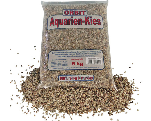 Sable d'aquarium gravier naturel moyen 3-5 mm 5 kg beige