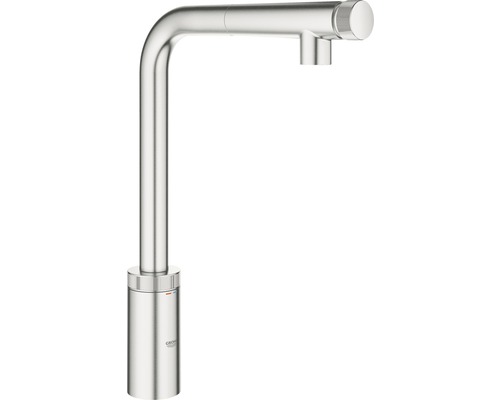GROHE Küchenarmatur mit Handbrause MINTA SMARTCONTROL supersteel matt 31613DC0 Grohe Waschtischarmatur