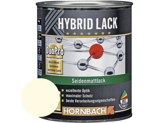 Laque couleur hybride HORNBACH laque pour meuble mate satinée RAL 9001 blanc crème 375 ml