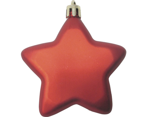 Roter sternförmiger Christbaumschmuck