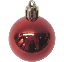 Rote Christbaumkugel aus Kunststoff