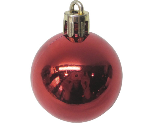 Rote Christbaumkugel aus Kunststoff