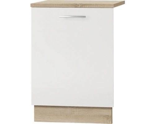 Meuble pour plaque de cuisson Optifit Vigo156 60 x 58,4 x 87 cm façade  blanc brillant corps blanc - HORNBACH Luxembourg