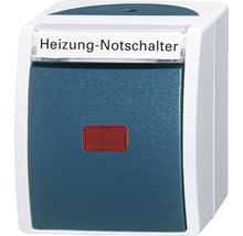 Interrupteur de chauffage Busch-Jaeger 2601/2SKWNH53 avec champ d'inscription IP44 en saillie gris clair/bleu-vert océan-thumb-0