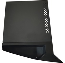Pièce de boîtier d''ordinateur noire avec perforations pour une meilleure ventilation
