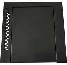 Plaque de gril noire avec trous de ventilation